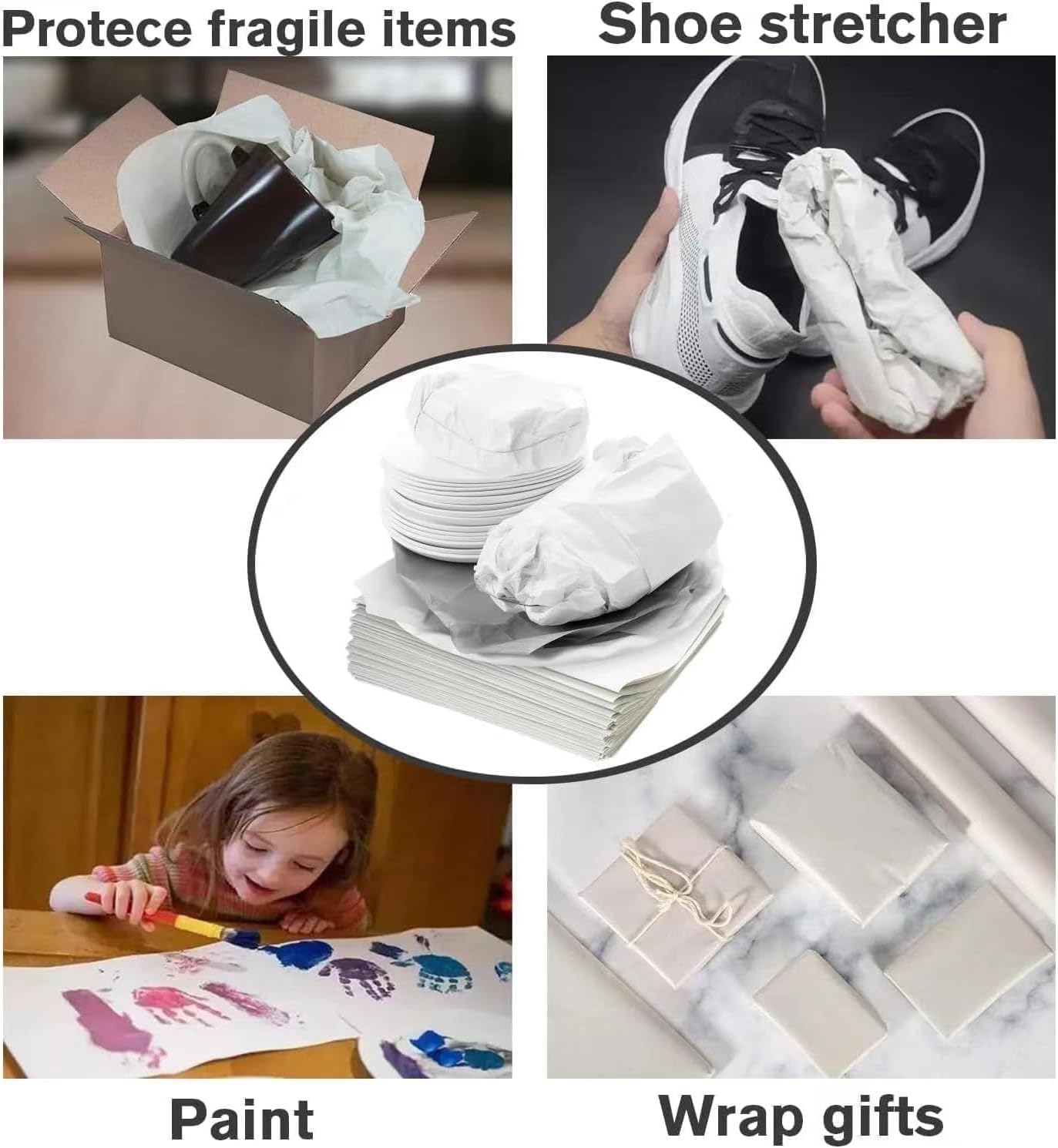 Regine Switzerland Packing Paper - 100 Sheets 12x12 Inch | Ideal for Protecting Fragile Items