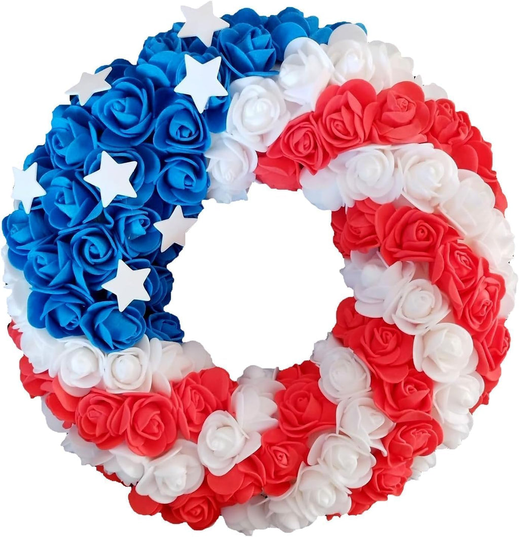 250th Anniversary Patriotic Wreath - 3D Eagle Design for Front Door | All-Weather Red, White & Blue Decoration