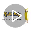 Pokemon Pikachu Hooded Towel Wrap - 24 x 50 inches, Soft Cotton Bath & Beach Towel for Kids