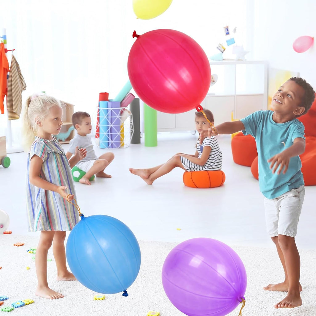 Rubfac Punch Balloons - 30Pcs Heavy-Duty Neon Party Favors for Kids | Exciting Outdoor Fun