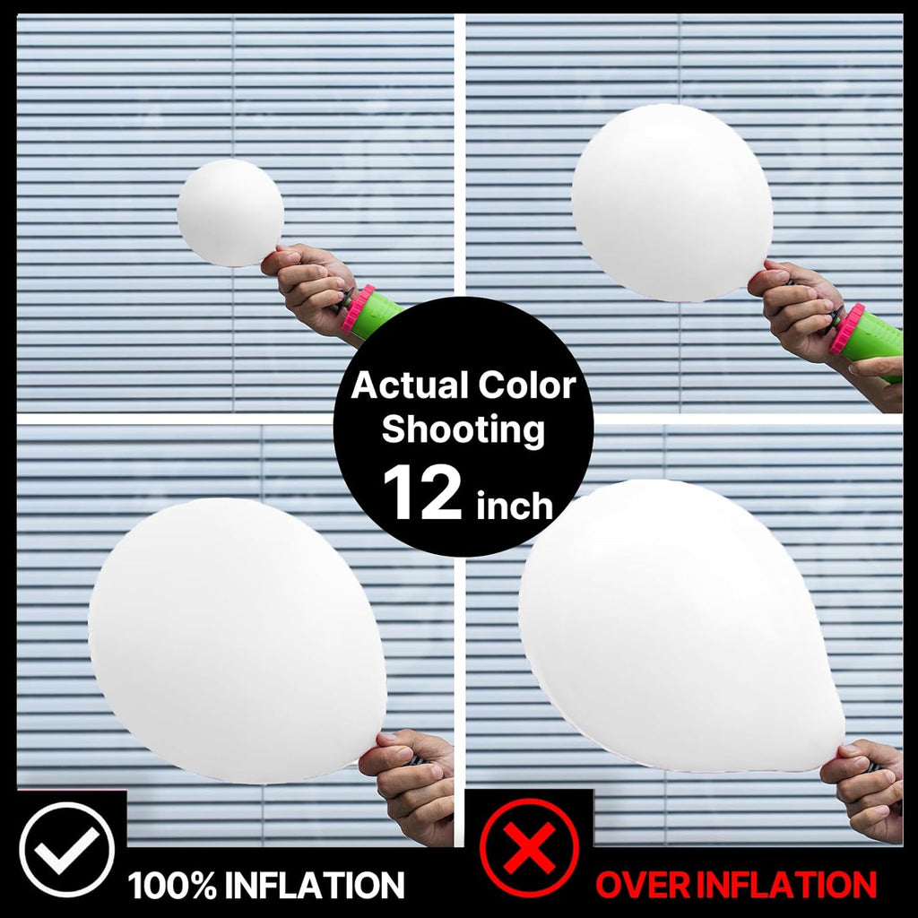 PartyWoo White Balloons - 127-Piece Matte Latex Balloon Arch Kit for Weddings & Events | Various Sizes