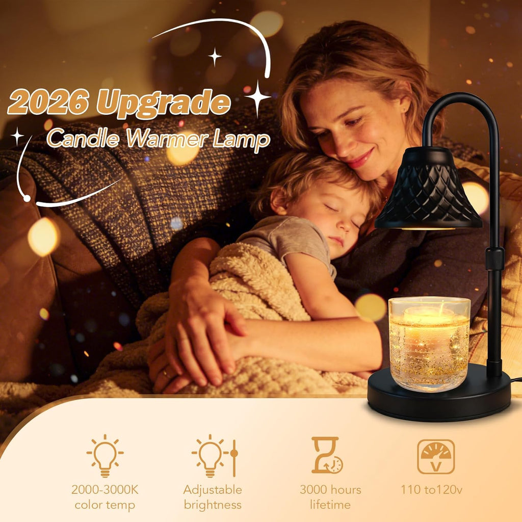 Skiennix Adjustable Candle Warmer Lamp - Timer Feature for Scented Wax | Perfect Home Decor Gift for Women