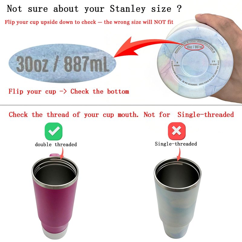 ANTAND 30oz Flip Straw Lid for Stanley Quencher H2.0 Tumbler, 2 Pack Leak Proof Lid Replacement No Spill Cover for Stanley Cup Accessories ProTour (Rose Quartz,Rose Quartz)