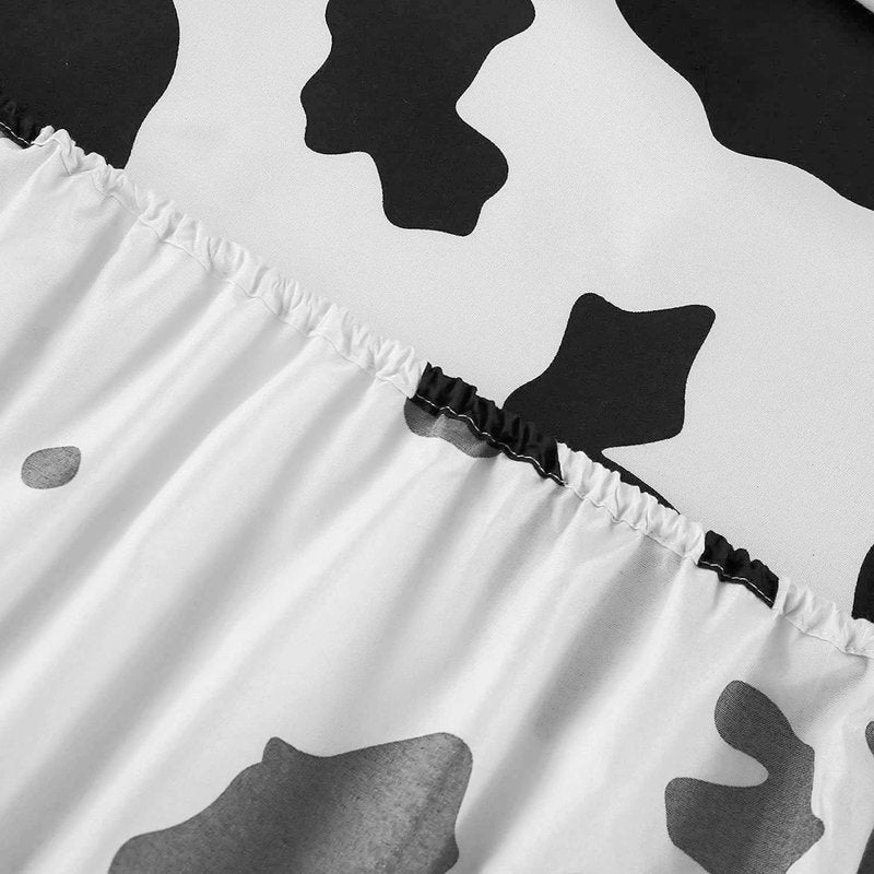SDY 4PCS Bedding Sheets Set,Cow Print Twin Size,Lightweight Super Soft Deep Pocket Fitted Sheet & Cute Top Flat Sheet & 2 Pillowcases for Kids Boys Girls (Cow,Twin)