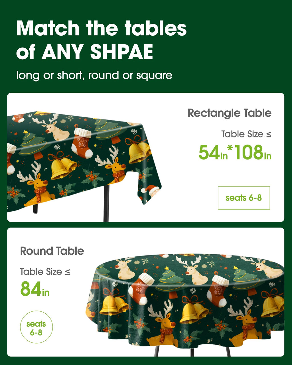 Pureegg Plastic Table Cloth Disposable 12 Pack, 54 x 108 Inch Table Cloths, Halloween Party, Thanksgiving Decorations, Harvest, Fall Tablecloths, Rectangle Tables, Leakproof & Sturdy, Christmas Red