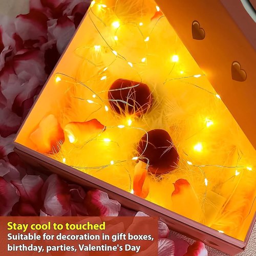HXWEIYE Fairy Lights - 6 Pack Battery Operated 7ft 20LED Mini Starry Lights for Indoor/Outdoor Decor | Warm White