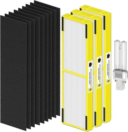 G-Guardian 3-Pack Filter B Replacement - HEPA & Carbon Filters with UV Light Bulb for AC4825 Series