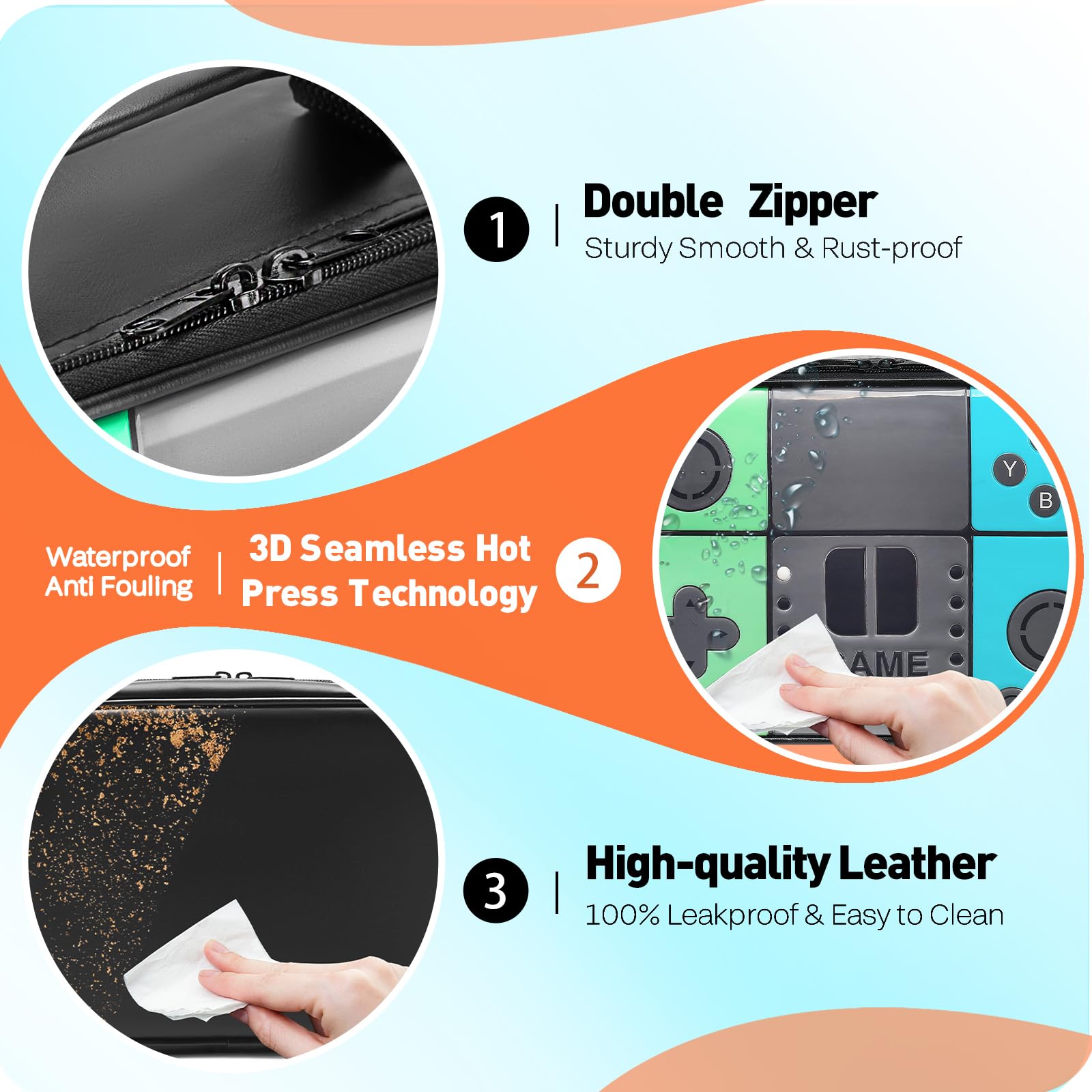 Hairao Kids Lunch Box for Boys,Game Console Insulated Lunch Bag for Kids,Leather Lunchbox for Boys,Waterproof Leakproof Portable Fits Most Bento Boxes