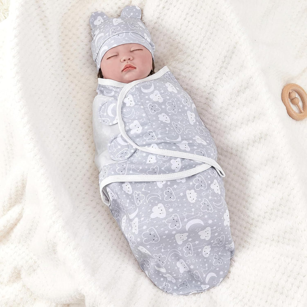 Skiennix Organic Swaddle Sleep Sacks - Ergonomic Newborn Blankets 0-3 Months | 3-Pack Set