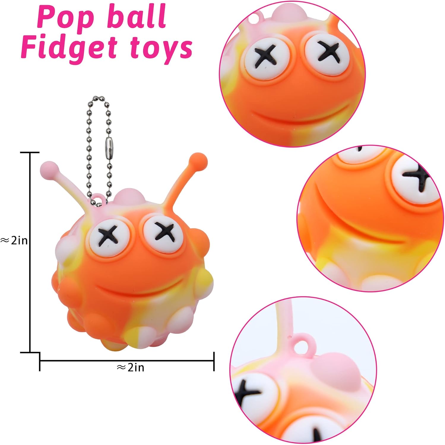 Animal Pop Balls | 30 Pack Party Favors for Kids - 3D Fidget Toys & Birthday Gifts