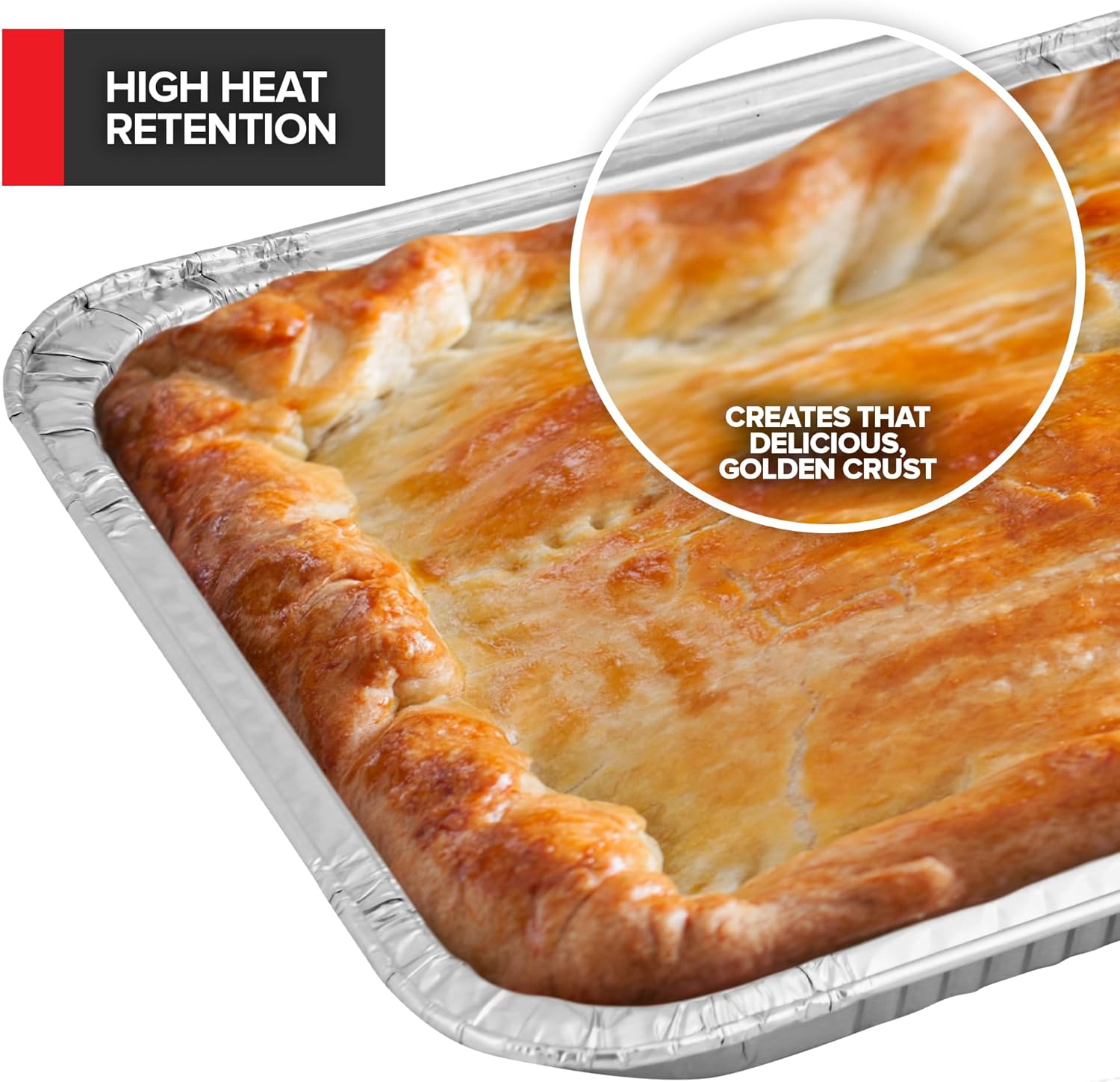 Regine Switzerland Disposable Aluminum Pans - Heavy Duty 9x13 Baking Tins | 30 Pack for Cookies, Brownies & Sheet Cake