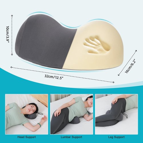 HHuanwfer Cervical Pillow Relieves Neck Pressure High-Density Memory Cotton Supports Cervical Sleep Traction Pillow to Help Deep Sleep