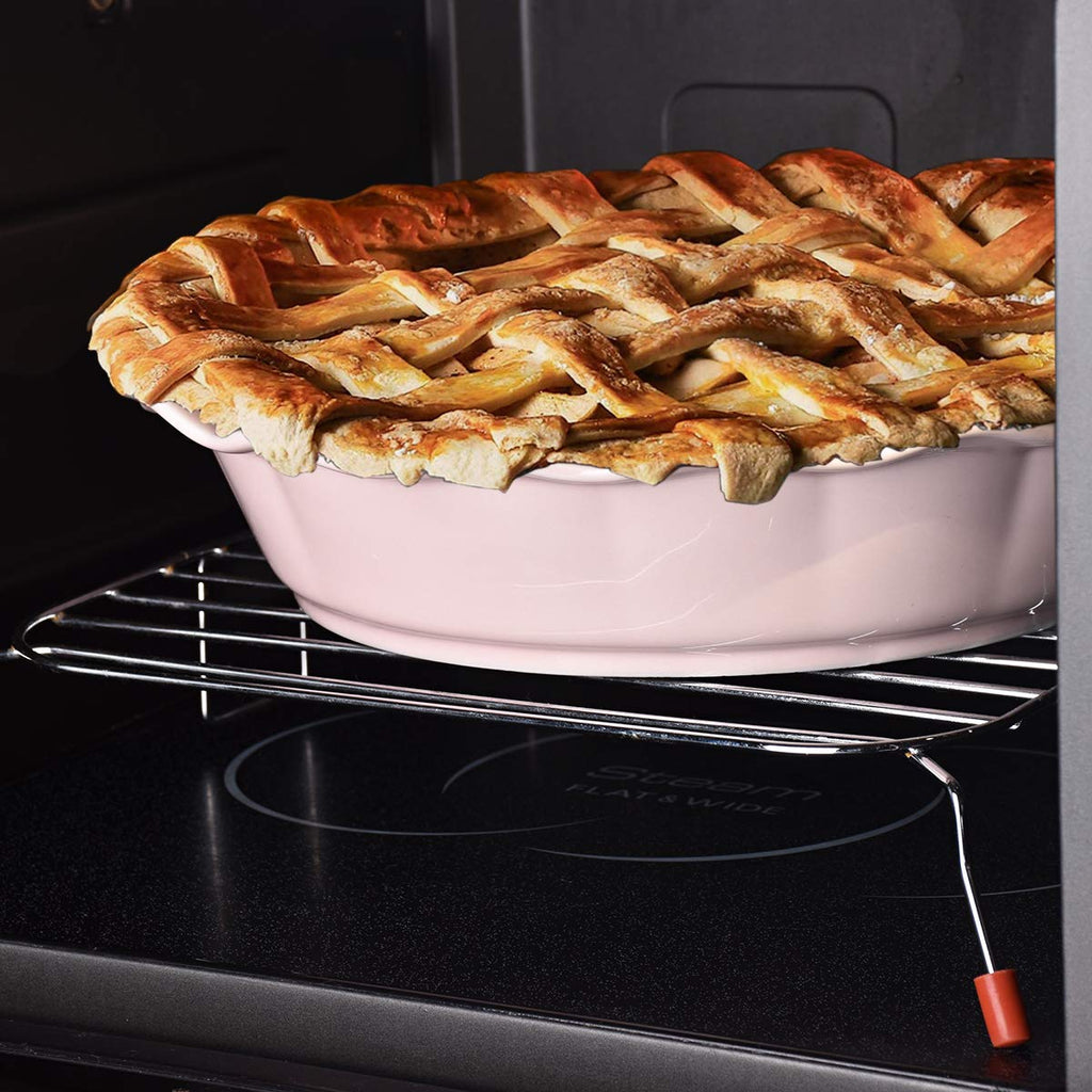 Bosmarlin Ceramic Pie Pan, 9 Inches Pie Dish, 50 oz, Pie Plate for Baking, Microwave, Oven Safe and Dishwasher safe (Deep Blue, 9 inches)