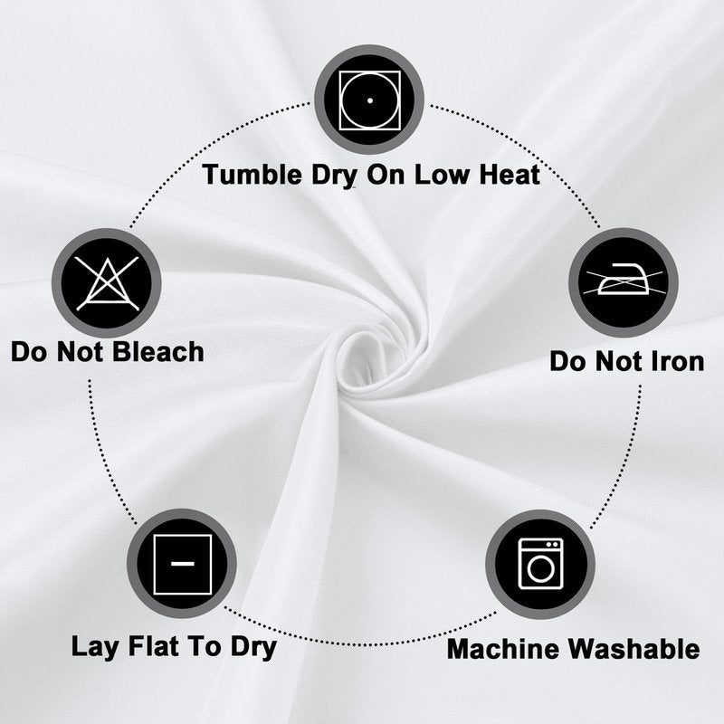 PureFit 8 Pack Round White Table Cloths 70 Inch for Round Tables, Stain and Wrinkle Resistant Table Linens for Home Use, Wedding, Party, Banquet and Camping