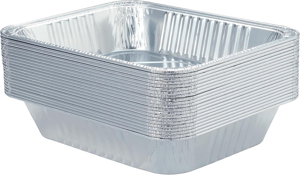 Waytiffer Aluminum Pans - 9x13 Disposable Foil Pans (10 Pack) | Extra Thick for Baking & Serving