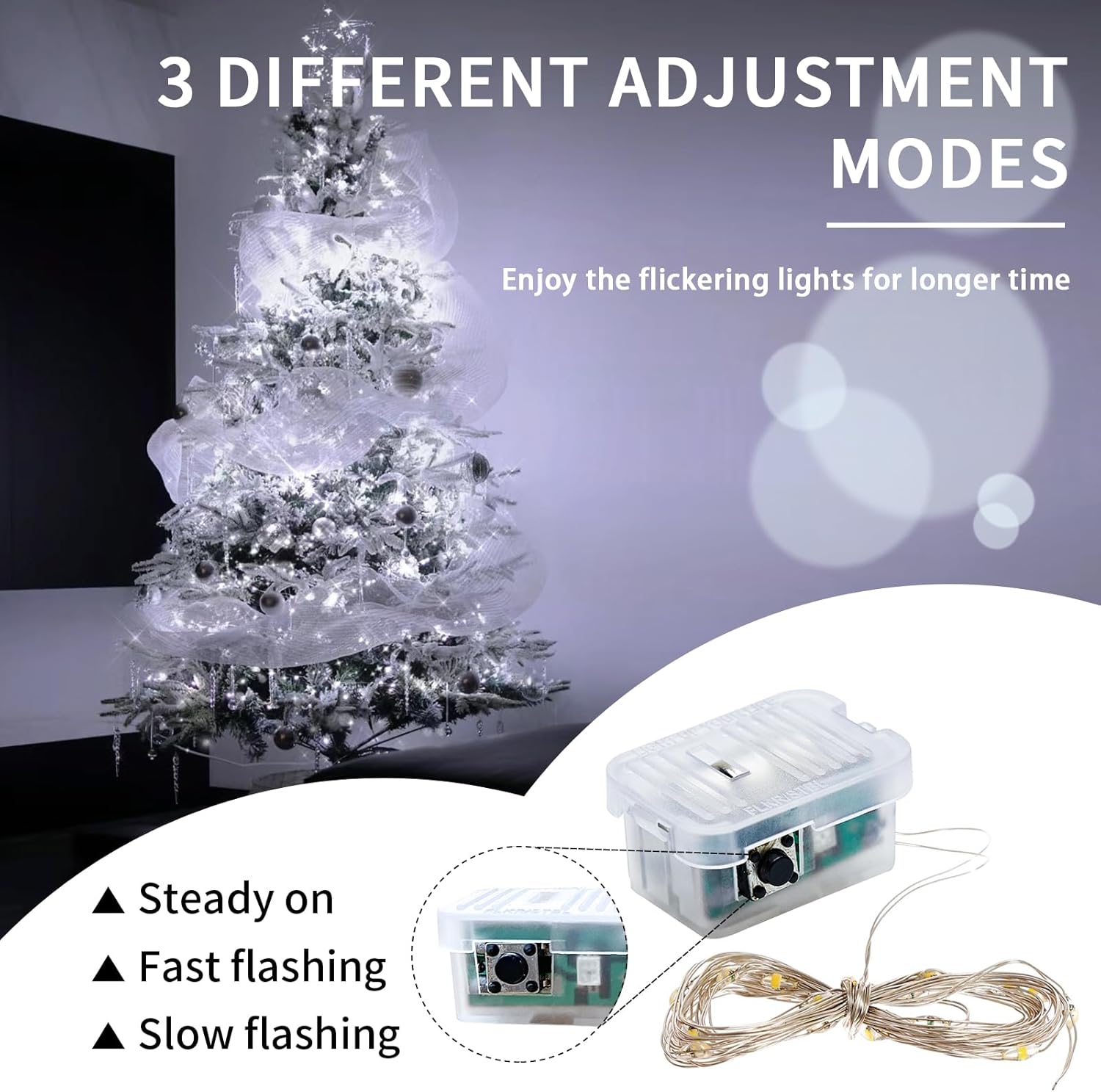 Skiennix 20 LED Fairy Lights - 7Ft Twinkle String Lights | Battery Operated, Waterproof for Weddings & Decor