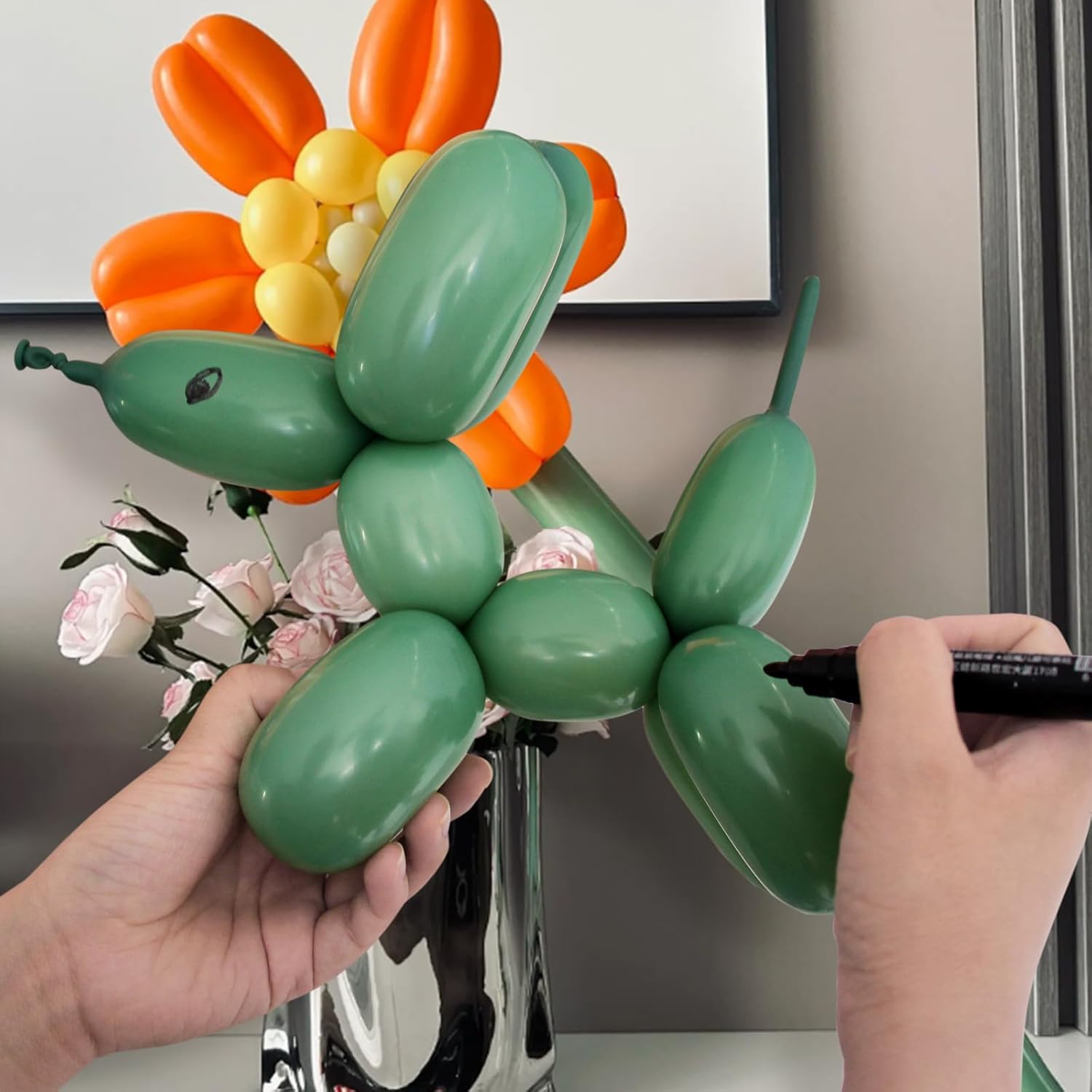 Sage Green 260 Balloons by [Brand Name] - Thick Latex Twisting Balloons for Animal Models | Perfect for Halloween & Birthdays