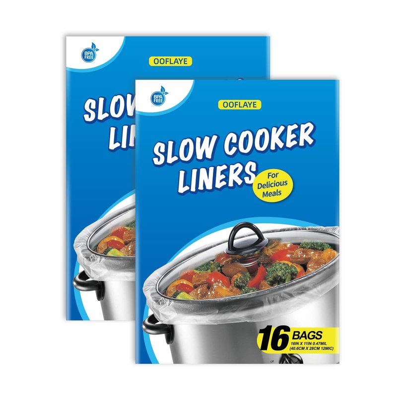 Slow Cooker Liners Small Size Pot Liners Disposable Cooking Bags Fit 1QT to 3QT Suitable for Slow Cooker and Oval & Round Pot (32)
