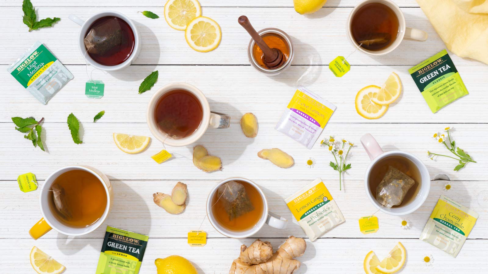 Bigelow Tea Immunity Teas 6 Flavor Variety Pack, Mixed Caffeinated & Caffeine Free Teas, 18 - 20 Ct (Pack of 6), 110 Total Tea Bags