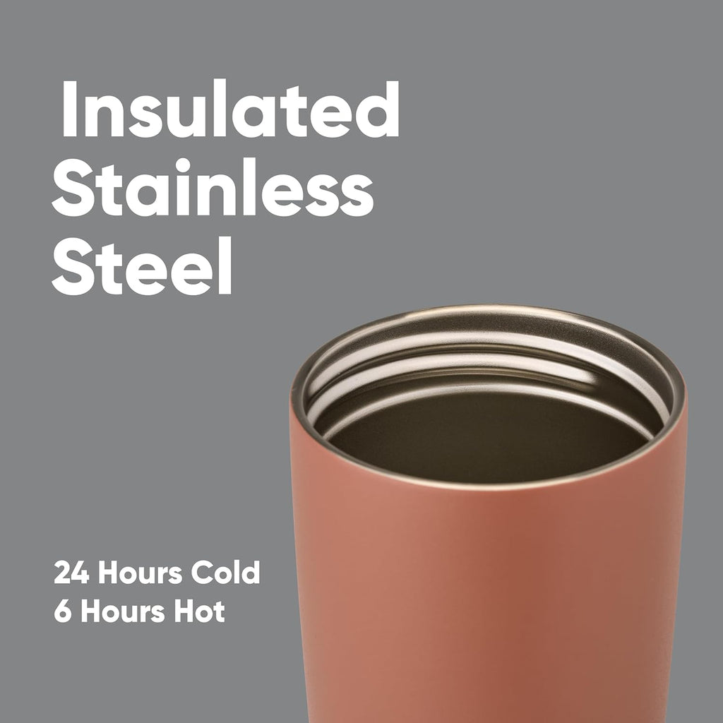 Owala SmoothSip 20 oz Insulated Stainless Steel Coffee Tumbler - Reusable Hot & Iced Coffee Cup, BPA Free
