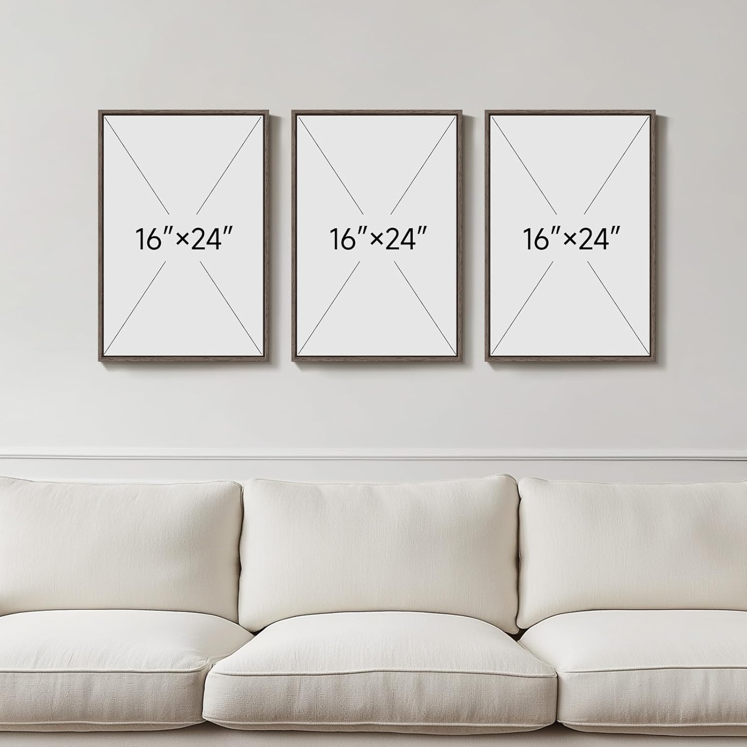Regine Switzerland Framed Vintage Tree Sketch Set - Rustic Antique Brown Canvas Wall Art | 16x24 In