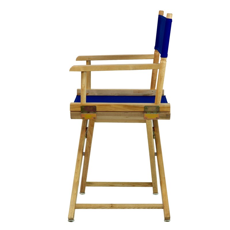 Casual Home 18" Director's Chair Natural Frame with Royal Blue Canvas
