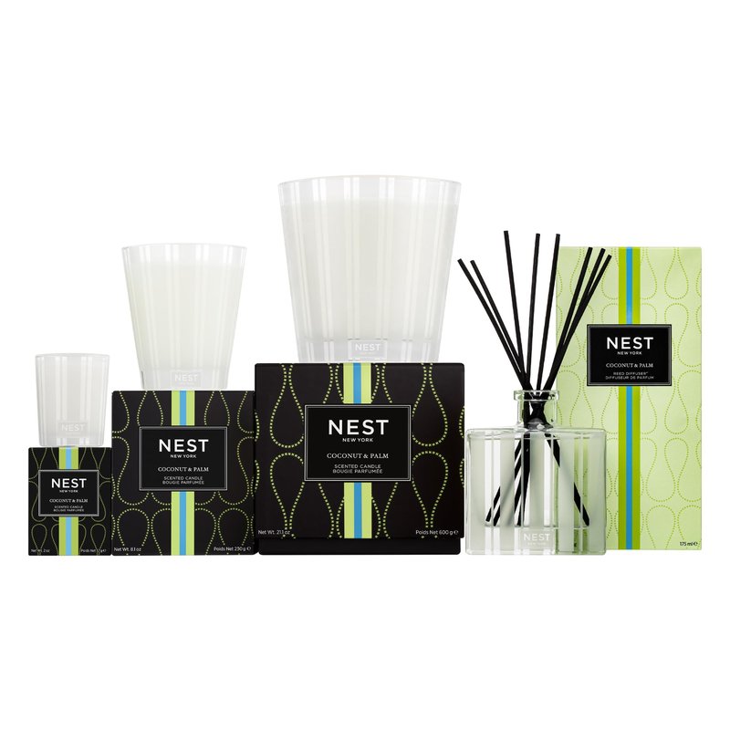 NEST New York Smart Home Fragrance Diffuser Refill Smart Vials, Coconut & Palm - Set of 2 - Designed for NEST x Pura 3 and NEST x Pura 4 Diffusers - Cruelty Free, Vegan
