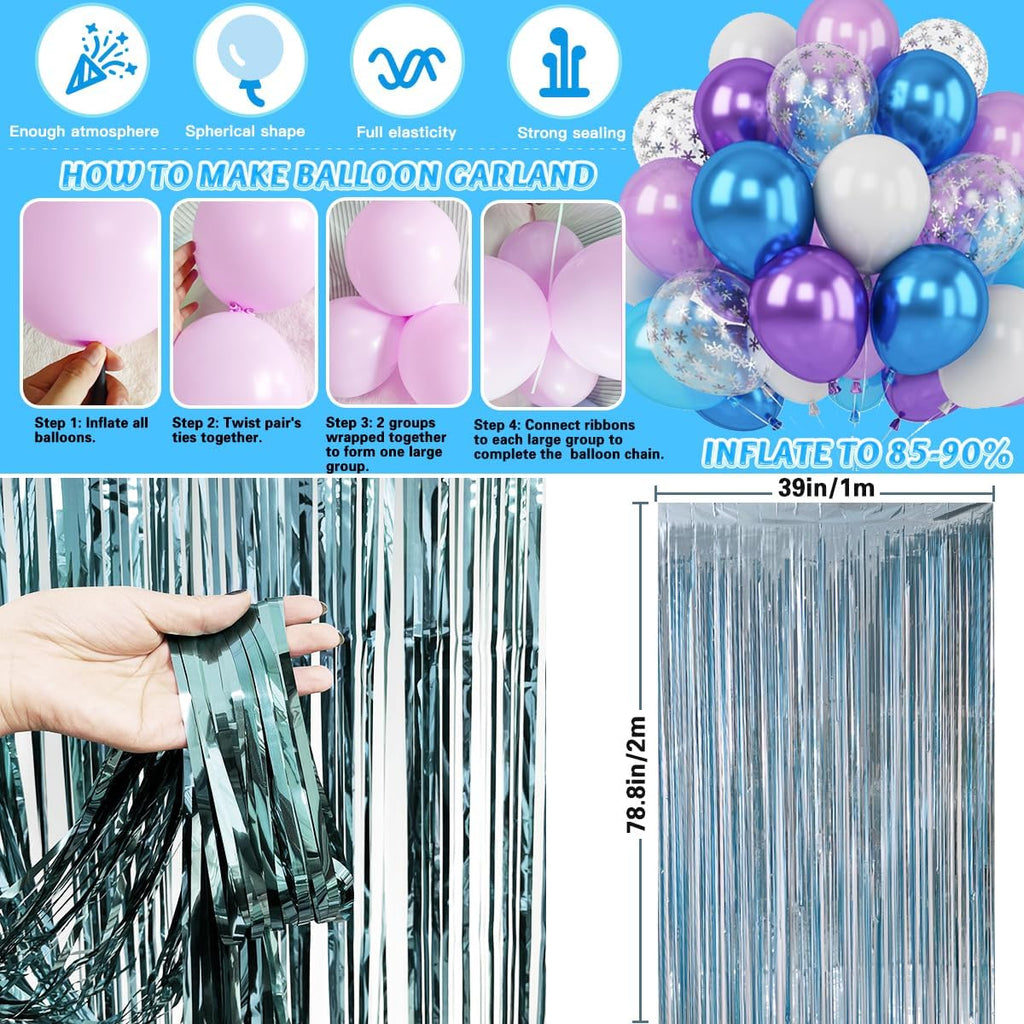 Regine Switzerland Birthday Decorations | 8th Birthday Party Supplies with Balloons, Crown & Banner
