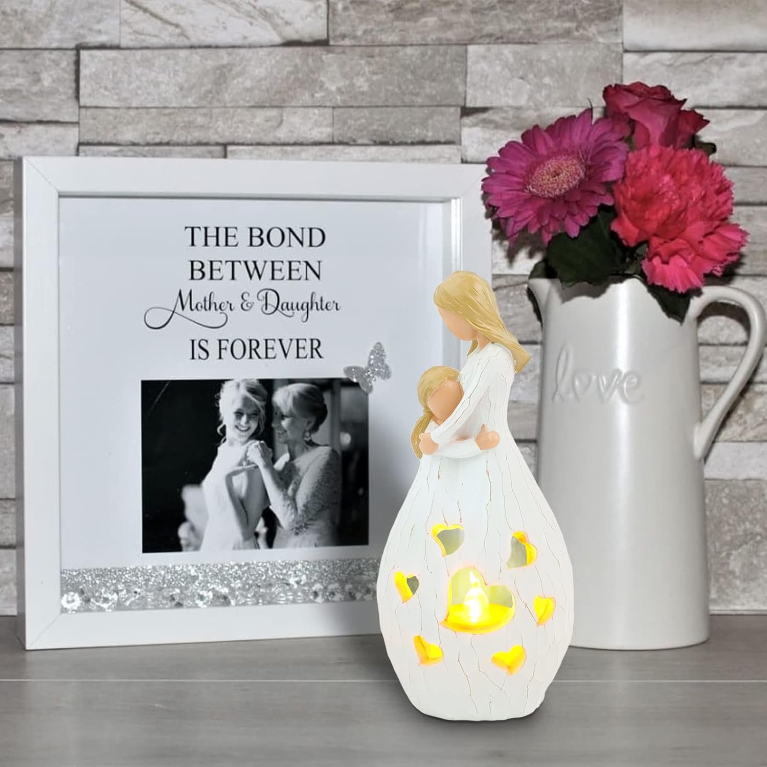 Skiennix Candle Holder Statue - Elegant Flickering LED Candle Gift for Mom | Perfect for Birthdays & Mother's Day