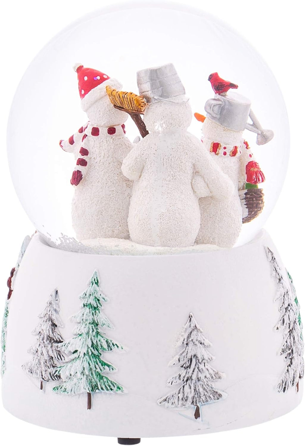 Roman Snowman Family Glitterdome - 5.75" Wind-Up Musical Snow Globe Decor