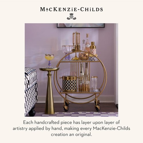 MACKENZIE-CHILDS Enamel Relish Dish - Small Serving Bowl for Entertaining | Purple-White Violet Check