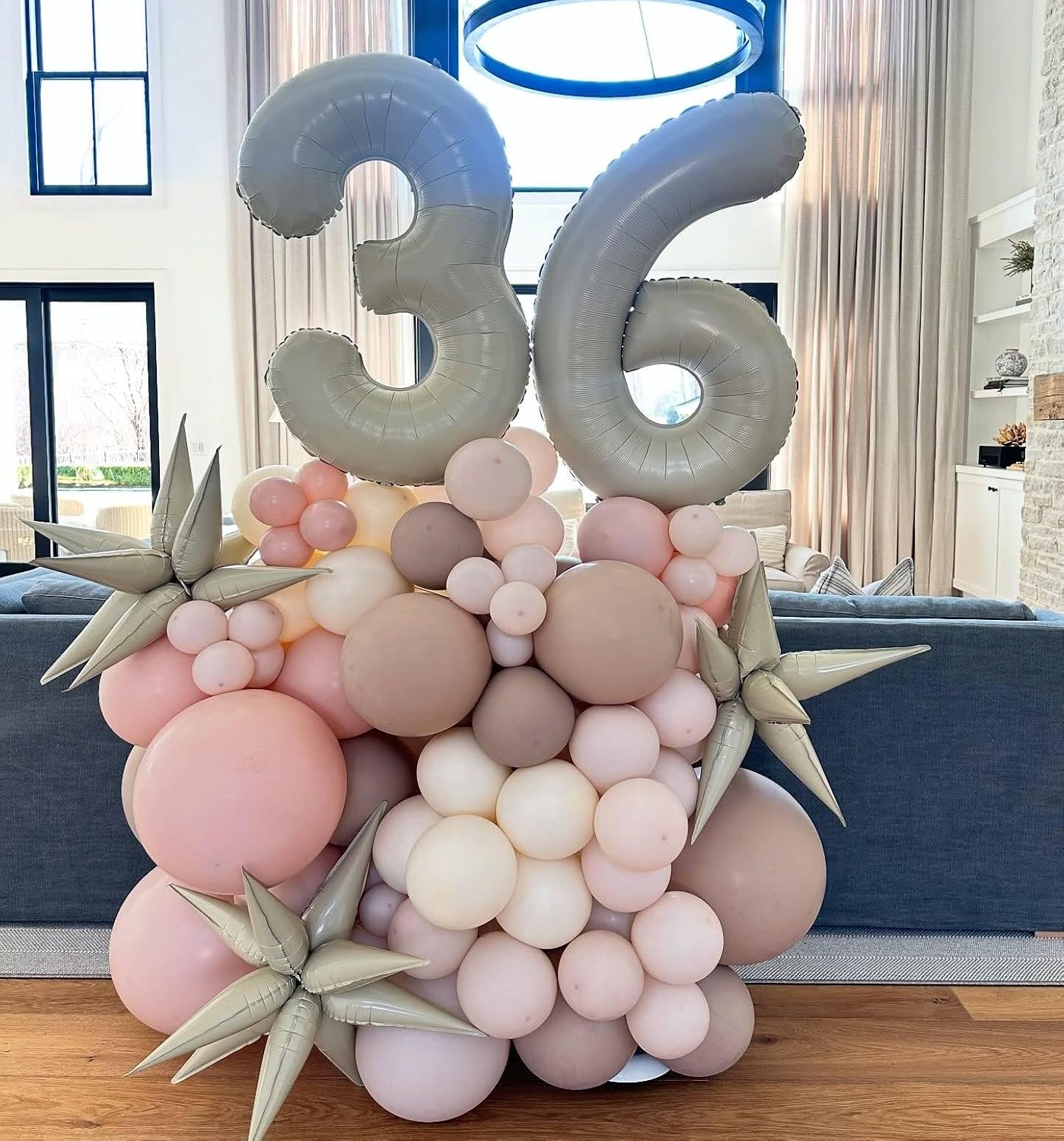 Skiennix 40-Inch Cream Number 1 Balloon - Shiny First Birthday Decoration for Boys & Girls