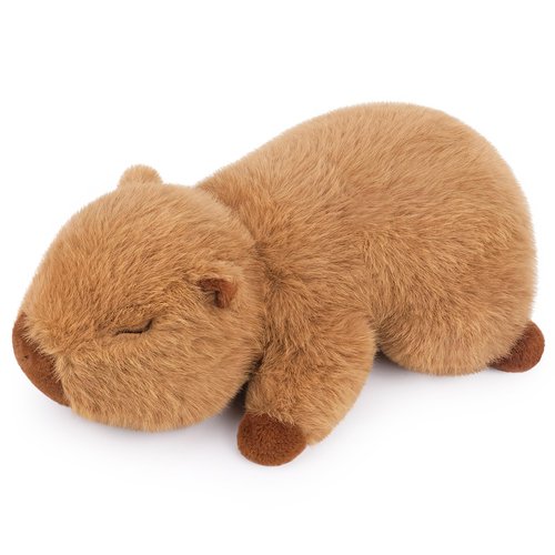 Sprinqdawin Weighted Capybara Plush Stuffed Animals-0.8lb 10”Kawaii Weighted Capybara Plush Toys,Cute Plushies Kids Capybaras Plushies Animal Hugging Plushie Pillow,Birthday Gifts for Kids Adults