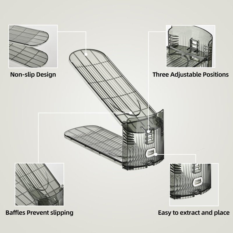 Uni HIMO Shoe Stackers with Three Adjustable Levels,pace Saving ,4.5*10.7inch