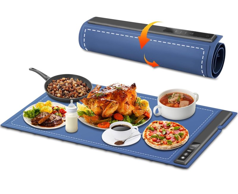 Electric Warming Tray with Adjustable Temperature, Foldable Food Warmer for Parties Features 3 Modes & Fast Heating, Hot Plate for Buffet, Family Gatherings, Sabbath, Holidays