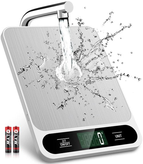 Mik-Nana Digital Kitchen Scale - 22lb/10kg Capacity, Precise 1g Graduation, Easy Clean Stainless Steel