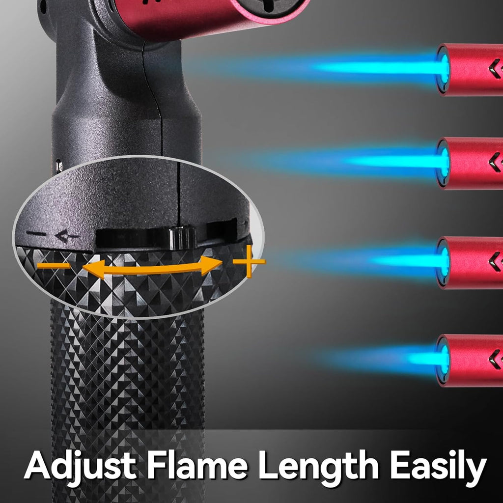 Zoocura Butane Torch Lighter - Refillable Mini Jet Flame for Camping, Grilling, and Culinary Use | 2 Pack