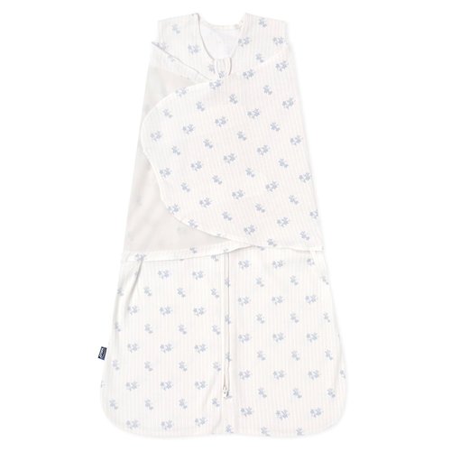HALO 100% Cotton Sleepsack Swaddle - 3-Way Adjustable Wearable Blanket, Floral Vintage Stripe, Newborn 0-3 Months