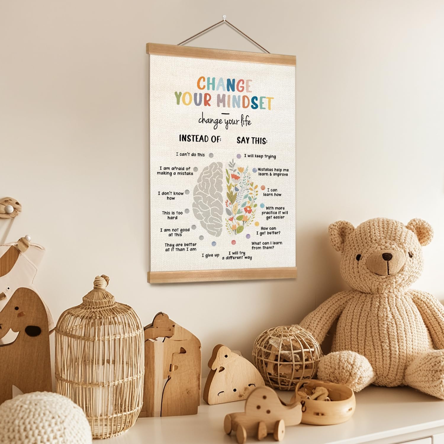 ZTGDA Mental Health Poster - Motivational Wall Art for Therapy & Counseling Offices | 12x16 Inch