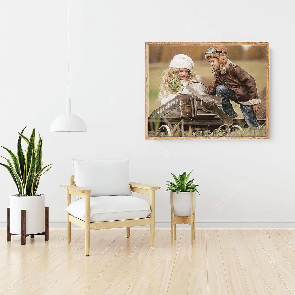 P&L ART Personalized Canvas Prints - Transform Your Photos into Stunning Wall Art | 24x36 Beige