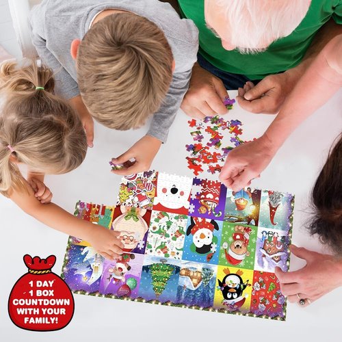 ArtCreativity Advent Calendar Puzzle 2025 | 1000-Piece Jigsaw with 24-Day Countdown for Kids