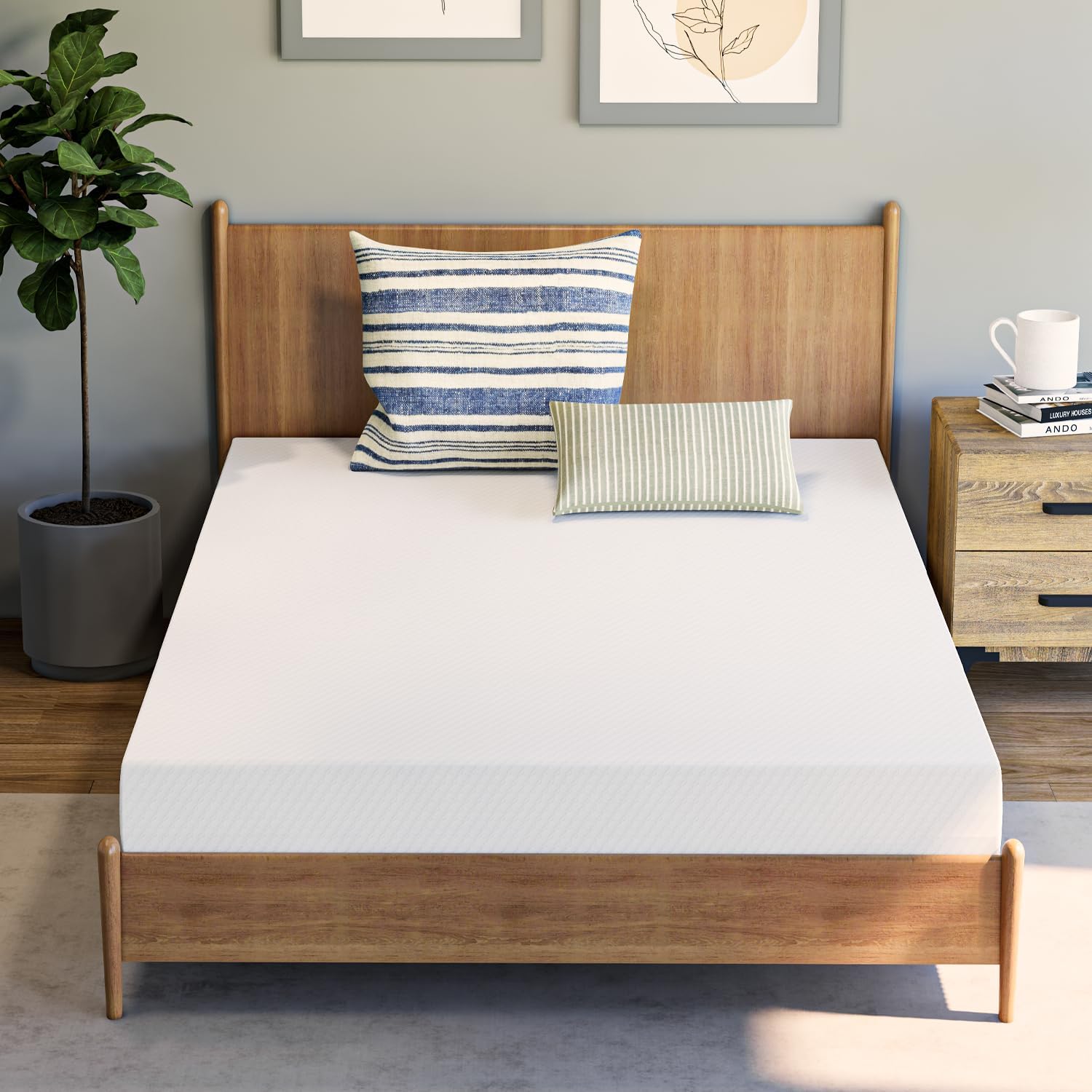 Neo Sleep Twin XL Cooling Memory Mattress - Pressure Relief & Medium Firm Comfort | CertiPUR-US Certified, 6 Inch
