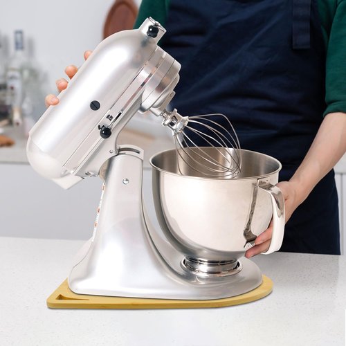 Bamboo Mixer Slider Compatible with Kitchen aid Bowl Lift Stand Mixer (4.5-5 Qt Stand Mixer)
