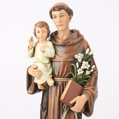 Buildclassic St. Anthony Statue with Infant Jesus - Blessed Religious Gift | 10" Renaissance Home Décor