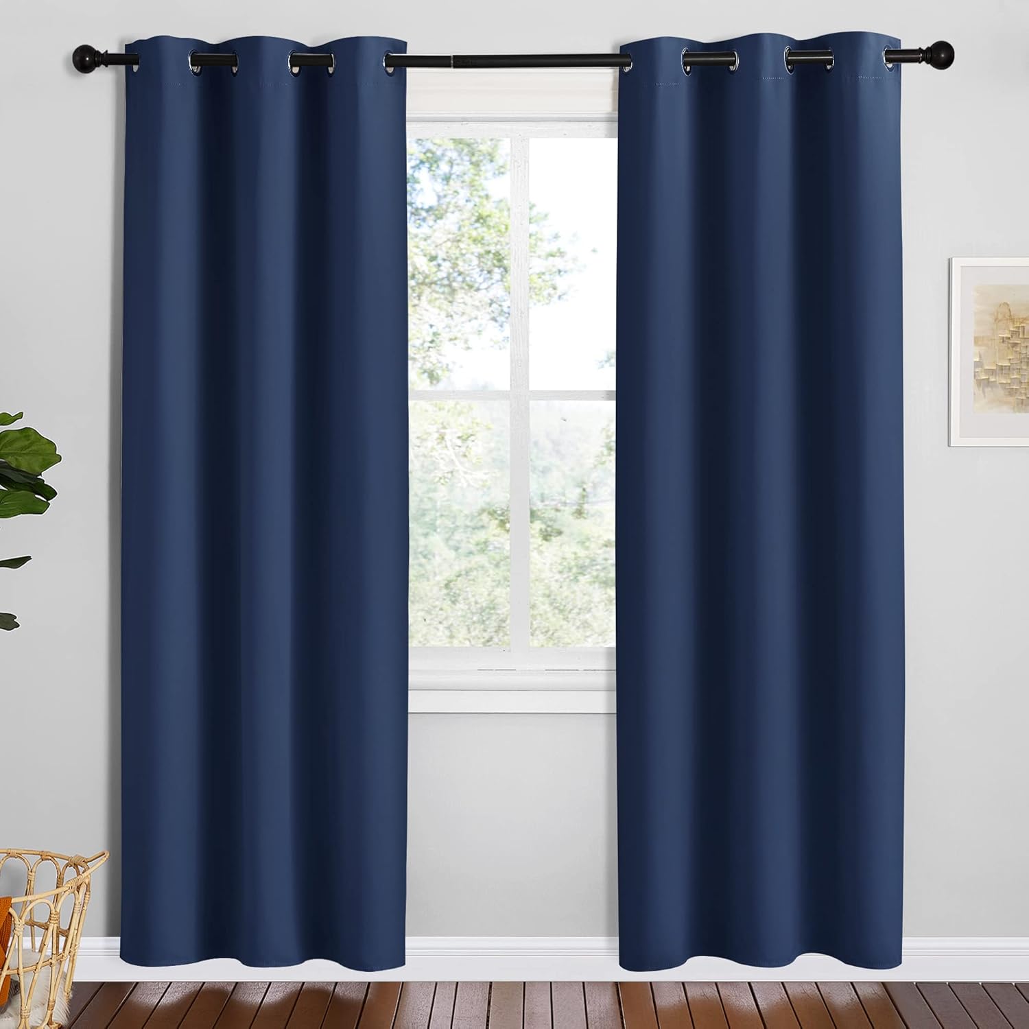 NICETOWN Blackout Curtains - Navy Thermal Insulated Drapes for Kids' Room | 42 x 78 Inches, 1 Pair