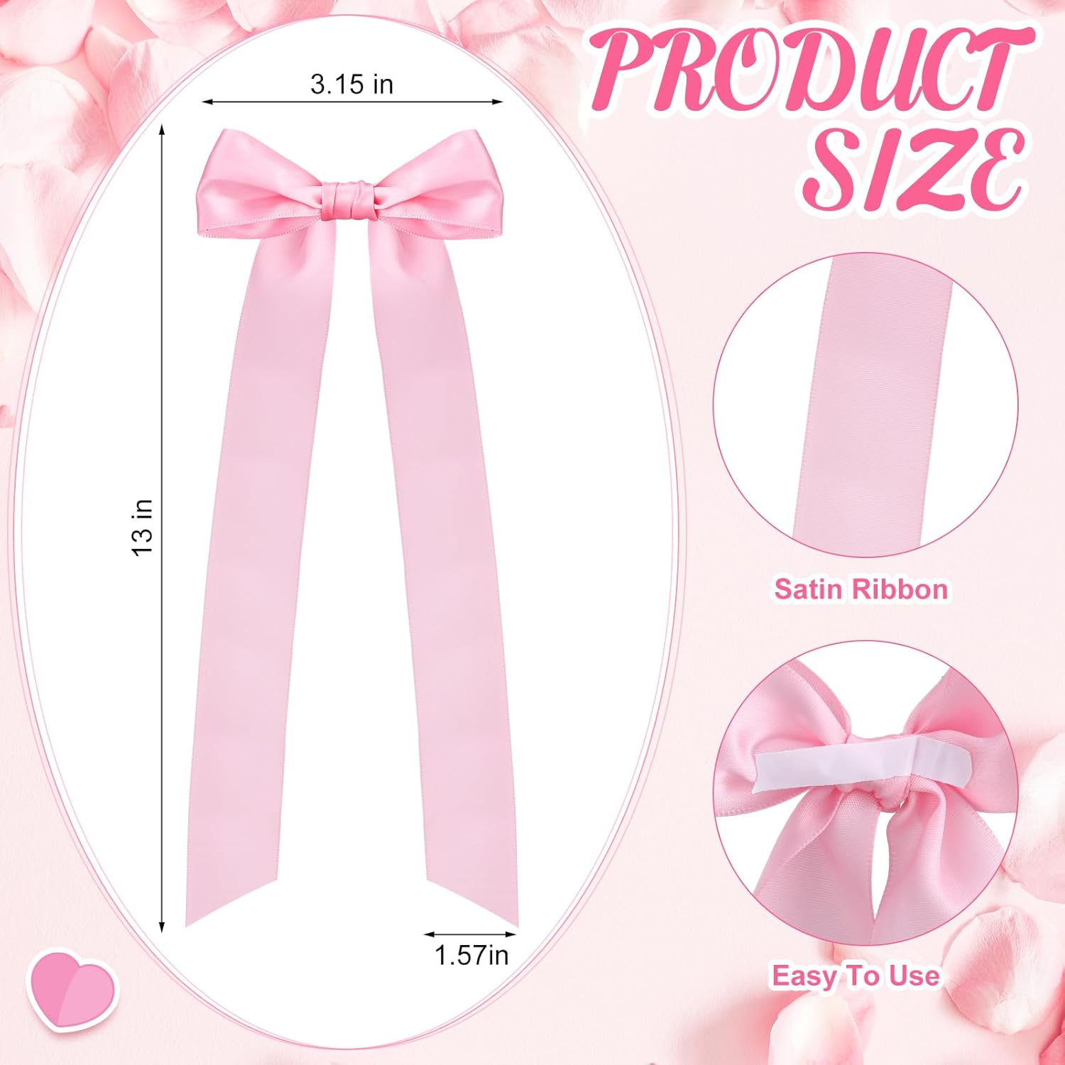 Teenyyou 12 Pcs Pink Candlestick Bows - 13 Inch Large Coquette Table Decor for Weddings & Parties