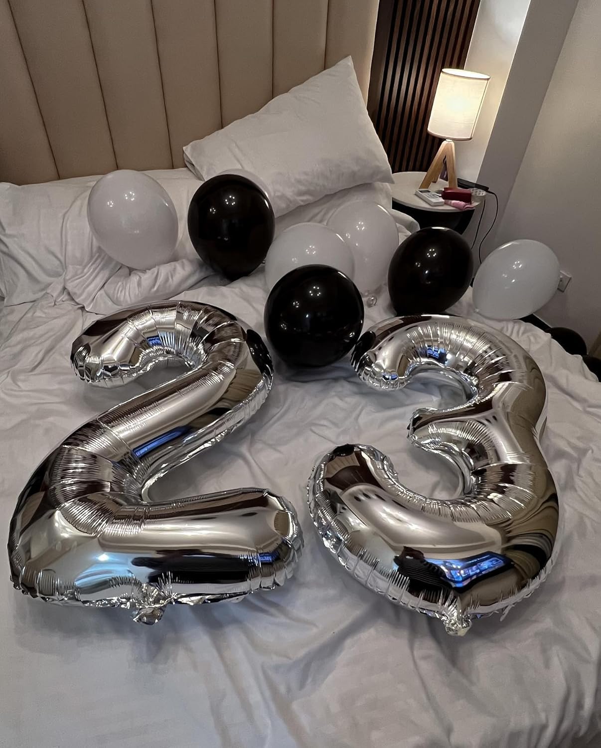 Silver Number 13 Balloon - 40 Inch Giant Foil Balloon for 13th Birthday Party Decorations