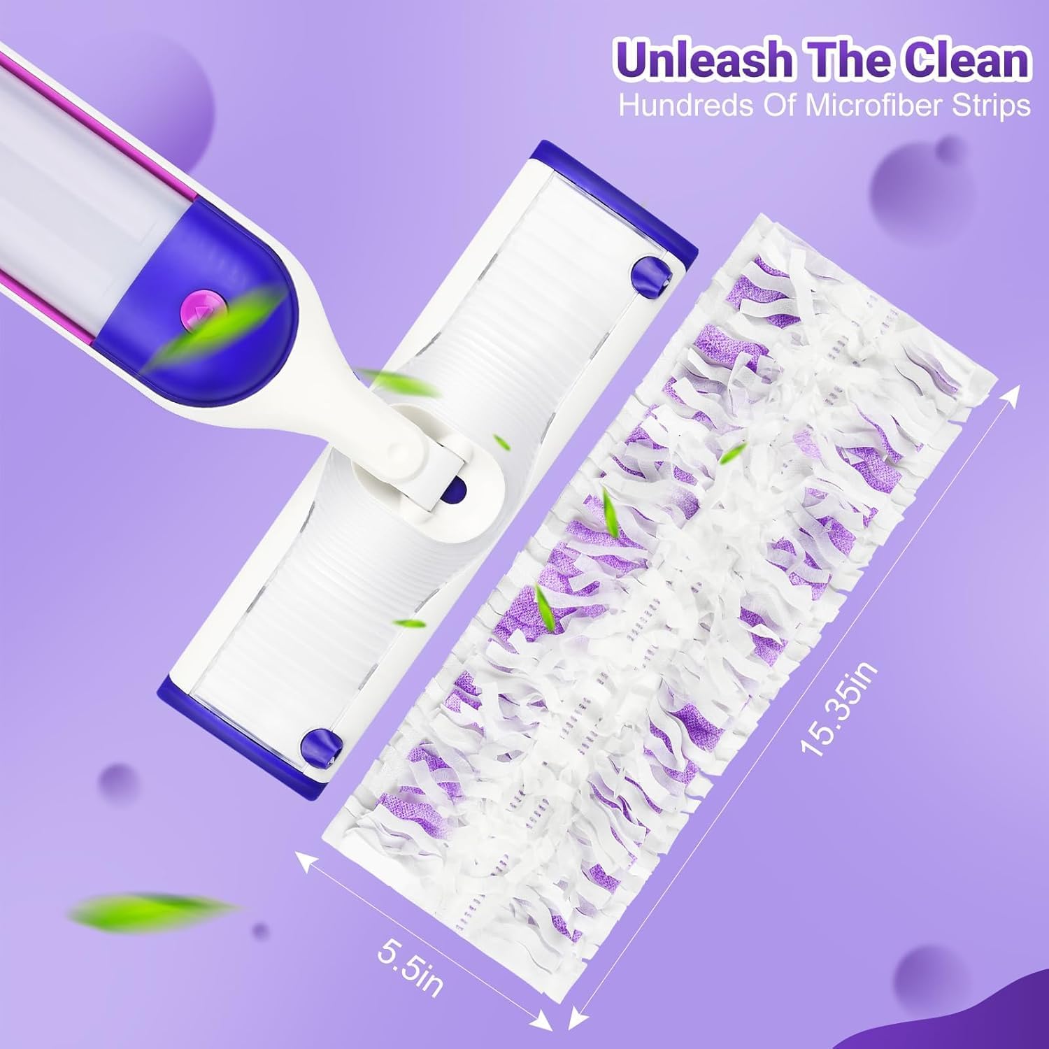 Pure Realm Disposable Power Mop Refills - 32 Count Unscented Pads for Multi-Surface Cleaning