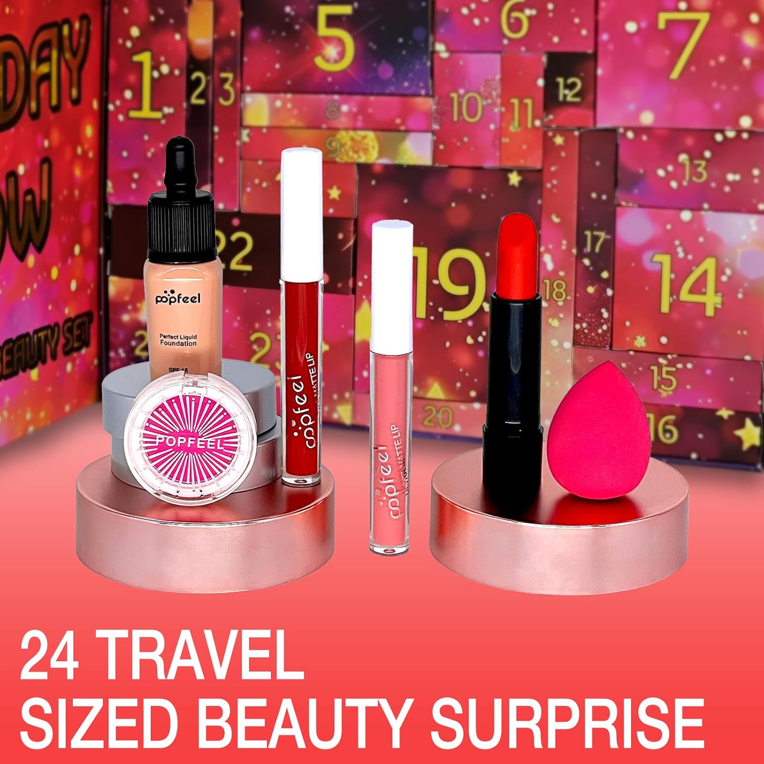 Regine Switzerland Makeup Advent Calendar 2025 - Christmas Countdown Gift Set for Teens & Women | 24 Individually Boxed Items