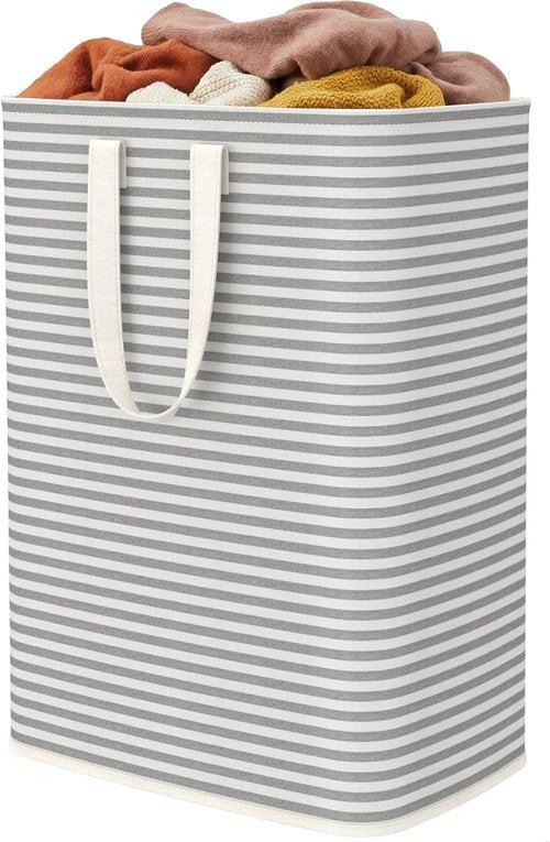 Lifewit Laundry Basket - 65L Collapsible Clothes Hamper with Reinforced Handles | Waterproof Grey Design